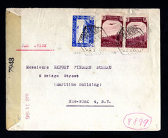 1111-SPANISH MOROCCO-AIRMAIL CENSOR COVER TANGER To NEW YORK (usa) 1945.WWII.MARRUECOS ESPAÑOL.Maroc.ENVELOPPE - Marruecos Español