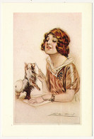 CPM - Illustrateur MAUZAN - Réédition "femme Et Chien" ( ) Pour Le Centenaire De Naissance De Mauzan - Mauzan, L.A.