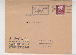 Brief Mit Der 570 Aus SAARBRÜCKEN 2.3.35 Deutsch Ist Die Saar - Nach Merzig - Storia Postale
