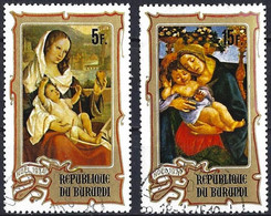 Burundi 1974 - Mi 1115 & 17 - YT 631 & 633 ( Christmas : Religious Paintings By Bernard Van Orley & Botticelli ) - Usados