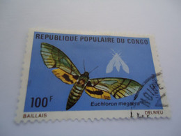 CONGO REPUBLIC USED STAMPS BUTTERFLIES - Other & Unclassified