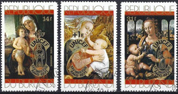 Burundi 1971 - Mi 807/09 - YT Pa 238/40 ( Christmas : Religious Paintings ) Complete Set Overprinted UNICEF - Used Stamps