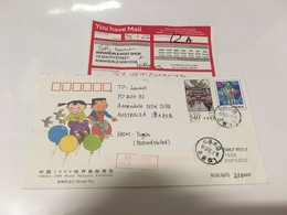 (3 F 43) China Posted To Australia (during COVID-19 Pandemic Crisis) With Post Office Label - Cartas & Documentos