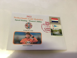 (3 F 41/A) Beijing 2022 Olympic Winter Games - Gold Medal To Netherlands - Irene Schouten - Inverno 2022 : Pechino