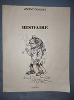 BESTIAIRE Porte-Folio Numéroté Vincent DEVIGNEZ Peintre/Illustrateur Belge 10 Illustrations Années 70 SF Fantastique - Portfolios
