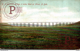 G. N. RAILROAD BRIDGE, 6 MILES WEST OF MINOT, N. DAK - Minot