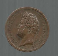Jeton ,médaille , LOUIS PHILIPPE I , Cuivre , 1842 ,par BARRE , 27 Mm , 8.6 Gr. , 2 Scans - Royal / Of Nobility