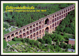F5919 - TOP Netzschkau Mylau Göltzschtalbrücke Brücke Luftbild Viadukt Verlag Bild Und Heimat Reichenbach Qualitätskarte - Mylau