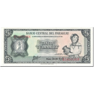 Billet, Paraguay, 5 Guaranies, 1963, Undated (1963), KM:195b, NEUF - Paraguay