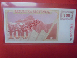 SLOVENIE 100 TOLARJEV 1990 "VZOREC" Non Circuler (B.26) - Slovénie