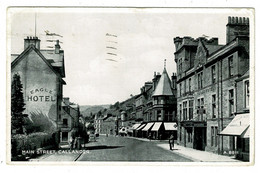Ref 1522 - 1950 Postcard - Main Street & Eagle Hotel Callander - Stirlingshire Scotland - Stirlingshire