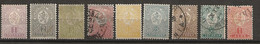 N° 28, 29, 31, 32, 33, 34, 35, 36 & 37 (1889) - Unused Stamps