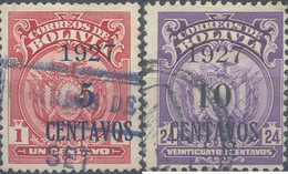 Ref. 665213 * USED *  - BOLIVIA . 1927. SELLOS DEL 1919-21 SOBRECARGADOS - Bolivie