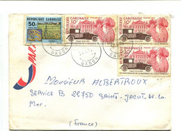 GABON 1978 - Affranchissement Multiple Sur Lettre Par Avion - Automobile Louis RENAULT - Gabon (1960-...)