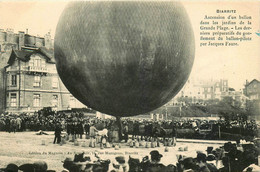 Biarritz * Ascension D'un Ballon Dans Jardins De La Grande Plage * Gonflement Montgolfière Par Jacques FAURE * Aviation - Biarritz