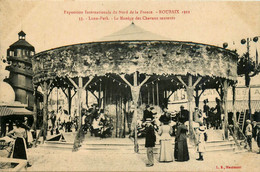 Roubaix * Exposition Internationale Du Nord De La France * 1911 * Luna Park * Manège Carrousel à Chevaux Sauteurs - Roubaix