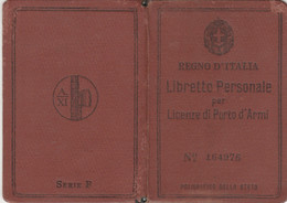 LIBRETTO PORTO D'ARMI REGNO 1934 (MZ613 - Documentos Históricos
