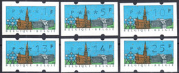 Belgien Belgique Belgie ATM 22.2 H Grünschwarz - Tastensatz TS1 1/5/10/13/14/25 Postfrisch - Klüssendorf Automatenmarken - Postfris