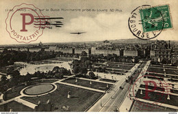 Tres Rare    Paris Vue Sur La Butte Montmatre Prise Du Louvre   Carte Postale Ancienne Aviation - - Luchthaven