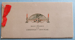 Ancienne Carte Best Wishes For Christmas And New Year Joyeux Noël Bonne Année - Other & Unclassified