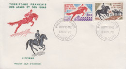 Enveloppe  FDC   1er  Jour  TERRITOIRE  FRANCAIS  Des  AFARS  Et  ISSAS     Hippisme     1970 - Autres & Non Classés