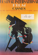 - FESTIVAL INTERNATIONAL DU FILM A CANNES. 20 Septembre 5 Octobre 1946 - Création Paul COLIN - Carte Toilée - - Other Illustrators