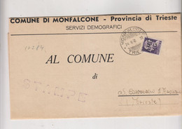 ITALY TRIESTE A 1946  AMG-VG Nice Cover MONFALCONE - Marcofilía