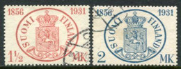 FINLAND 1931 Stamp Anniversary Used.  Michel 167-68 - Oblitérés