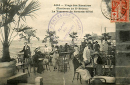 Les Rosaires , Plérin * 1906 * La Terrasse Du ROSARIA Hôtel + Cachet - Plérin / Saint-Laurent-de-la-Mer