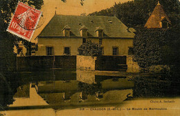Chaudon * Le Moulin De Mormoulins * Minoterie * Cpa Toilée Colorisée 1909 - Andere & Zonder Classificatie