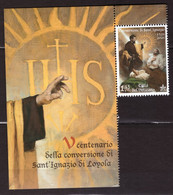 Vaticano, 2021, V Centenario Della Conversione Di Sant’Ignazio Di Loyola, 1,15 Eur Dal Foglietto, MNH** - Nuovi