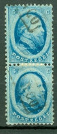 1864; Koning Willem III (verticaal Paar), NVPH 4, Gebruikt. (2 Scans) - Gebruikt