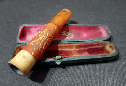 RRR Cigar Mouthpiece Amber - Meerschaum, 19th Century - Bocchino