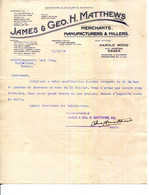 FACTURE.ESSEX.ROMFORD.JAMES & GEO.H.MATTHEWS.MERCHANTS,MANUFACTURERS & MILLERS. - United Kingdom