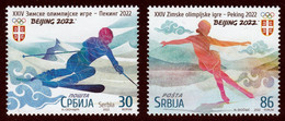 Serbia 2022 Winter Olympic Games Beijing China Sports Skiing Figure Skating Set MNH - Hiver 2022 : Pékin