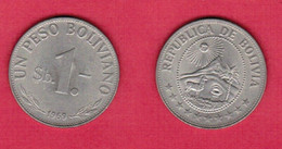 BOLIVIA   1 PESO 1969 (KM # 192) #6611 - Bolivie