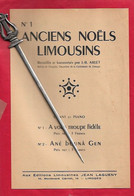 Rare PARTITION Musique & Paroles ANCIENS NOËLS LIMOUSIN N°1 JB ARLET Maître De Chapelle Organiste Cathédrale Limoges - Folk Music