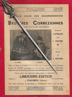 Rare PARTITION Musique & Paroles Faure Accordéonistes BRUYERES COREZIENNES édit Limousine à Chaumeil Corrèze - Volksmusik