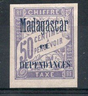 MADAGASCAR Timbre Taxe N°6* Neuf Charnière  TB Cote 22€00 - Portomarken