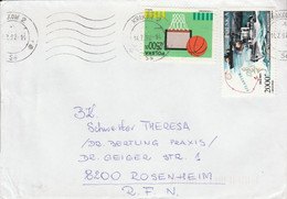 POLOGNE AFFRANCHISSEMENT COMPOSE SUR LETTRE POUR L'ALLEMAGNE 1992 - Lettres & Documents