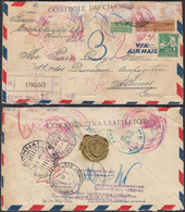 Cuba 1938- Lettre Par Avion Vers Athènes. Censurée Nº 18653- 2ème Guerre........................ (DD) DC-10463 - Usati