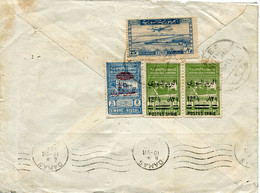 SYRIE LETTRE PAR AVION AVEC AFFRANCHISSEMENT AU DONT TIMBRES FISCAUX DEPART ALEP 9 VII 46 POUR LA FRANCE - Covers & Documents