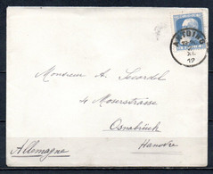 76 Op Brief Gestempeld ANTOING Naar OSNABRUCK (ALLEMAGNE) - COBA 4 Euro - 1905 Grosse Barbe