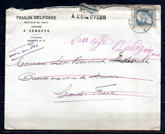 76 Op Brief Gestempeld SENEFFE + Stempel Retour à L'envoyeur - COBA 4 Euro - 1905 Grosse Barbe