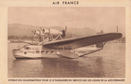 FRANCE - AVIATION - AIR FRANCE - Hydravion Quadrimoteur Pour 12/15 Passagers En Service Sur Les Lignes De La Mèditerrané - 1946-....: Moderne