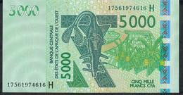 W.A.S. NIGER  P617Hq 5000 FRANCS (20)17 2017 UNC. - Stati Dell'Africa Occidentale