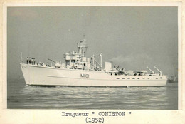 CONISTON * Carte Photo * Bateau Dragueur Navire Guerre MIIOI * Compagnie Société - Warships