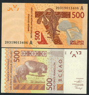 W.A.S. P119Ai 500 FRANCS (20)20 2020 Signature 44     UNC. - Elfenbeinküste (Côte D'Ivoire)