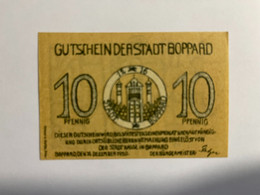 Allemagne Notgeld Boppard 10 Pfennig - Collections