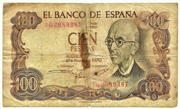 ESPAÑA - 100 Pesetas - 17.11.1970 ( 1974 ) - Pick 152 - Serie 1G - Manuel De Falla - 100 Pesetas